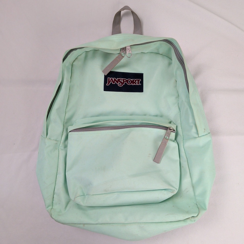 JanSport SuperBreak Backpack Mint Green Pastel School Bag